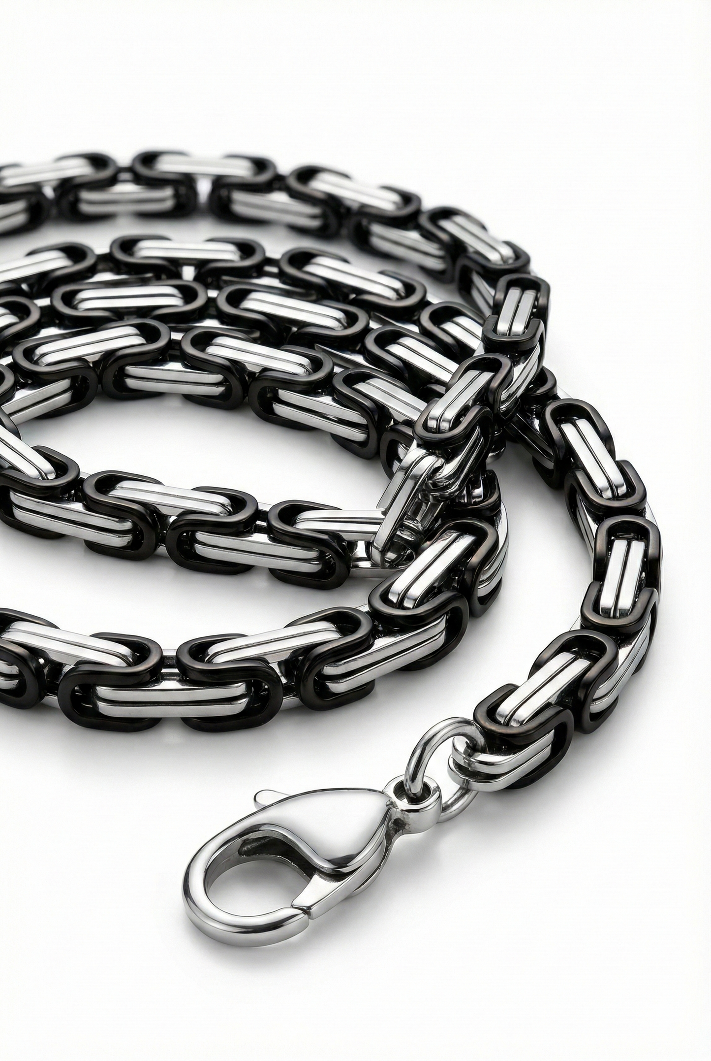 Collier Homme Acier Inoxydable Maille Royale 60cm, cadeau pour homme