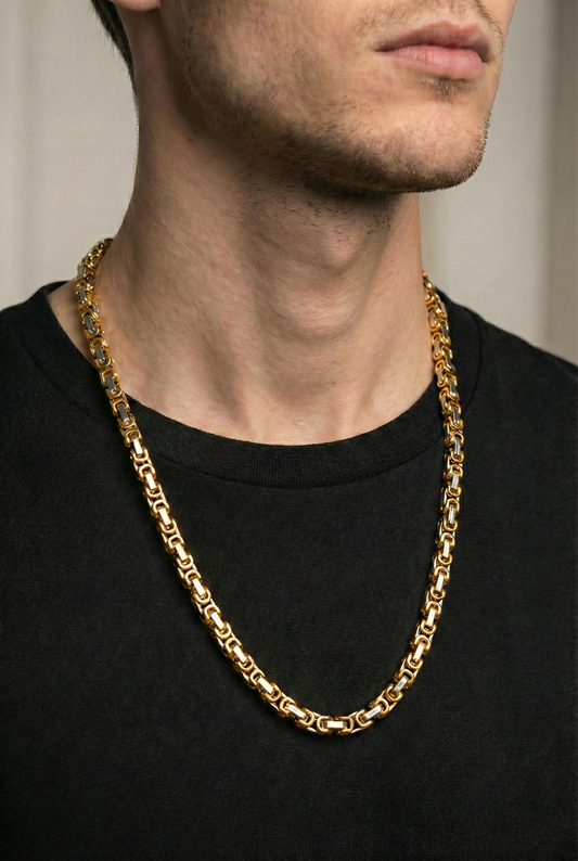 Collier Homme Acier Inoxydable Maille Royale 60cm - Acier Inox 316L