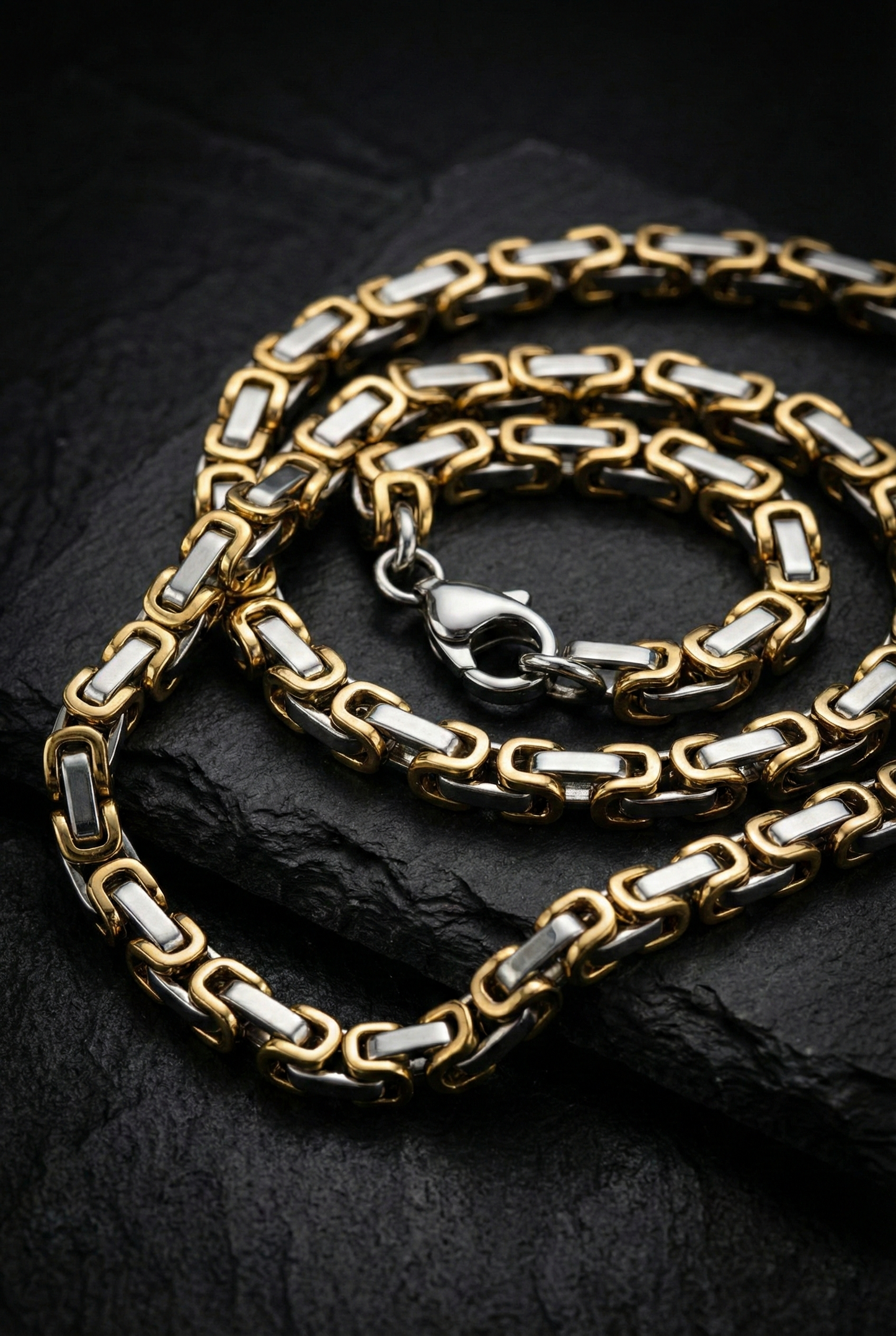 Collier Homme Acier Inoxydable Maille Royale 60cm - Acier Inox 316L