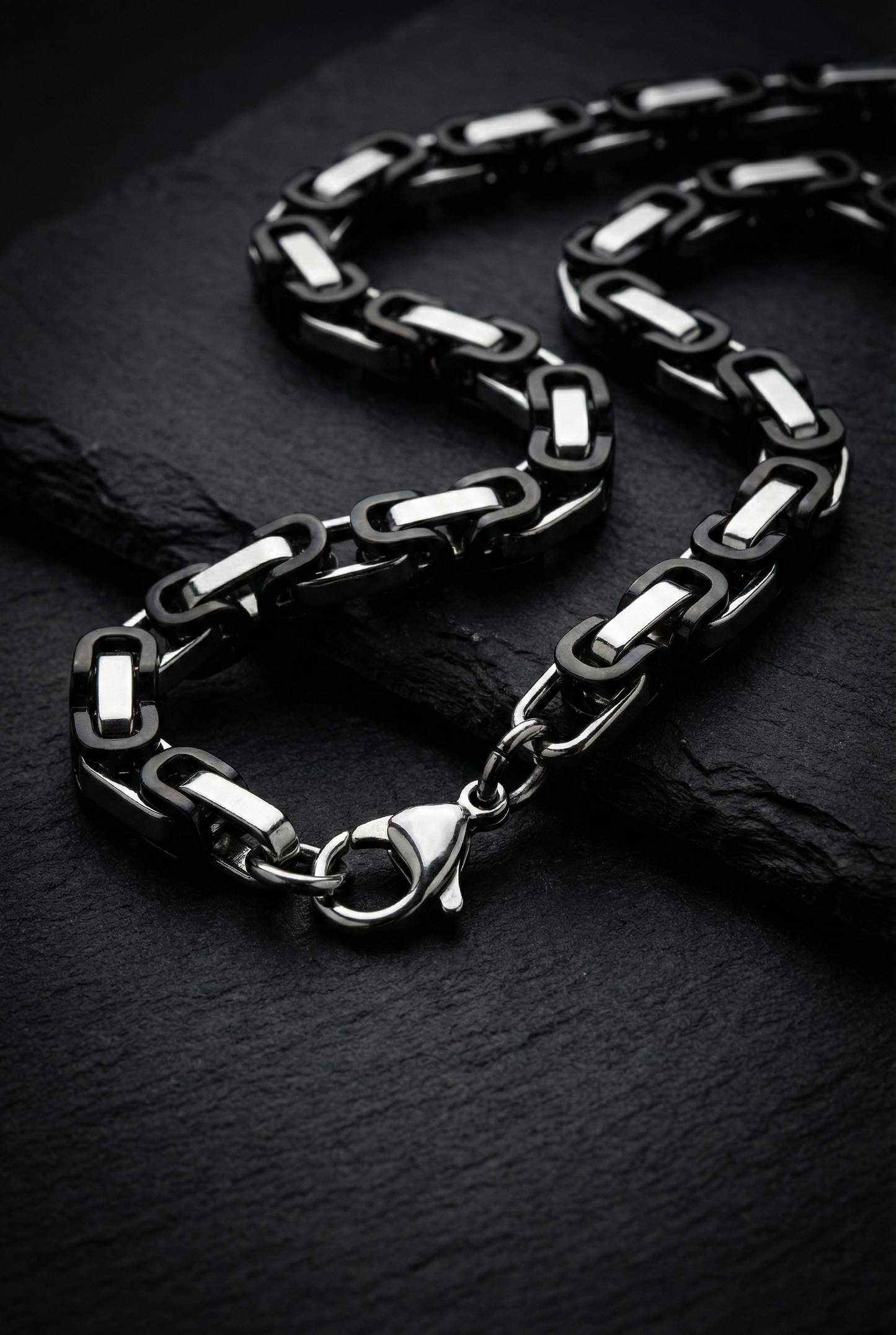 Collier Homme Acier Inoxydable Maille Royale 60cm, cadeau pour homme